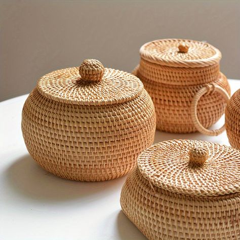 Faster shipping. Better service Decoration Storage, Food Bread, Wicker Box, Storage Baskets With Lids, Wooden Organizer, Bread Storage, Wicker Tray, Woven Wood, Woven Baskets Storage