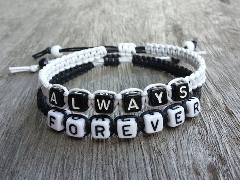 Cute Boyfriend/Girlfriend Bracelets Boyfriend Girlfriend Jewelry, Girlfriend Bracelet, Forever Bracelet, Bracelets For Boyfriend, Girlfriend Jewelry, Best Boyfriend Gifts, Diy Gifts For Mom, Diy Jewelry Gifts, Bf Gifts