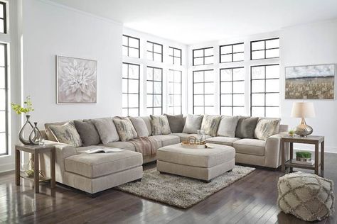 Any way you want it!  This sectional can be configured in many different ways to suit your style, your room, and your seating needs.  The clean lines and neutral fabric will match any decor you choose. Sofa Arrangement, Corner Chaise, Contemporary Sectional, Large Sectional, Sectional With Ottoman, Armless Loveseat, Living Room Set, Living Room Sectional, Modular Sectional