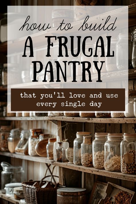 😍 Get ready to become a pantry-building pro! 🏠 With our easy-to-follow guide and expert tips, you'll soon be enjoying a well-organized pantry that makes grocery shopping and meal planning a breeze! 🌬️😃 Pantry Building Ideas, Diy Pantry Staples, Building A Pantry, Canning Pantry, Pioneer Skills, Frugal Pantry, Homestead Pantry, Prepper Pantry, Pantry List