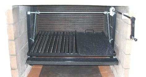 Kits de grilles sur mesure pour barbecue argentin à manivelle Grill Pan, Grilling, Villa