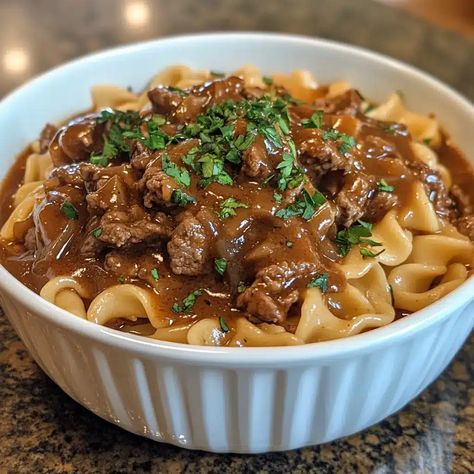 French Onion Beef and Noodles – PHUIIS BLOG French Onion Beef And Noodles, Beef And Noodles Crockpot, Crockpot Beef Tips, French Onion Beef, Beef Tips And Noodles, Beef Stew Meat, Beef Tips, Crockpot Beef, Stew Meat