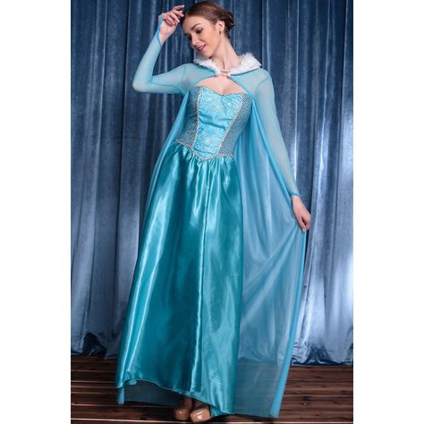 Jade Blue Charming Alice In Wonderland Costume ($40) ❤ liked on Polyvore featuring costumes, alice in wonderland halloween costume, alice in wonderland costume, jade halloween costume, alice halloween costume and alice costume Princess Dresses For Adults, Blue Princess Dress, Frozen Cosplay, Movie Cosplay, Frozen Elsa Dress, Snow White Dresses, Snow White Costume, Halloween Princess, Frozen Dress