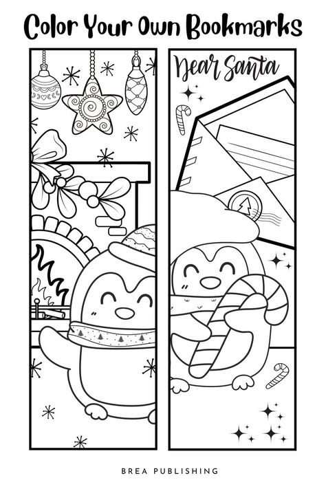 Coloring Bookmarks Free, Bookmarks Christmas, Bookmarks Coloring, Free Printable Bookmarks, Christmas Coloring Sheets, Christmas Bookmarks, Bookmark Craft, Coloring Bookmarks, Adult Coloring Book Pages