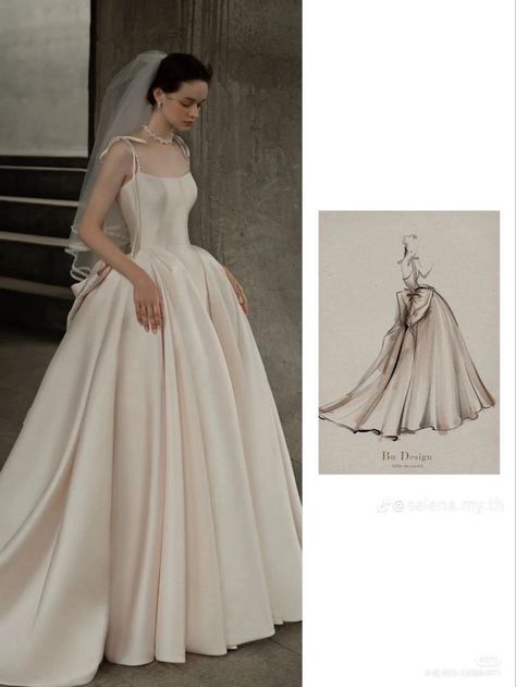 Satin Princess Dress With Bow, Dior Wedding Gown, Fancy Corset, Dior Wedding Dresses, Gaun Fashion, Fairy Tale Wedding Dress, Classy Wedding Dress, Fancy Wedding Dresses, Pretty Wedding Dresses