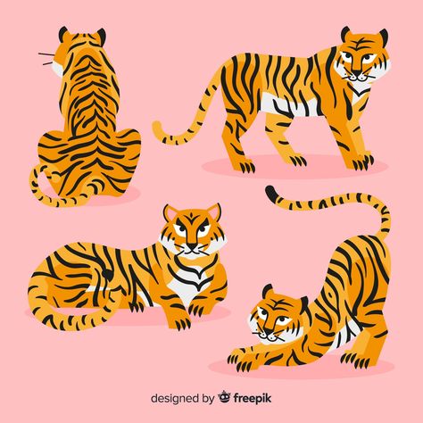 Art Tigre, Jungle Cats, Tiger Drawing, Tiger Wallpaper, Tiger Illustration, Tiger Pattern, 강아지 그림, Photo Tiles, Pet Tiger