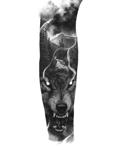 Smokey Wolf Tattoo, Wolf Tattoos Men Forearm, Viking Forearm Tattoo Men, Viking Wolf Tattoo Design, Cerberus Tattoo Design, Wolf Tattoo Men, Wolf Sleeve Tattoo, Attractive Tattoos For Women, Viking Wolf Tattoo