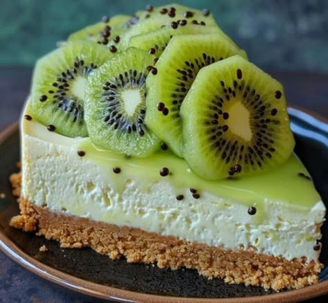 Kiwi Cheesecake, Thanksgiving Desserts Cake, Fun Thanksgiving Desserts, Oatmeal Raisin Cookies Chewy, Homemade Soft Pretzels, Vanilla Cheesecake, No Bake Cheesecake, Graham Cracker Crumbs, No Bake Treats