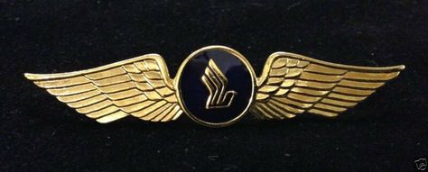 Singapore Airlines Pilot Wings Badge Pilot Wings, Examples Of Logos, Flight Attendant Uniform, Airline Pilot, Airline Logo, Singapore Airlines, Airline Tickets, Name Badges, Air Travel