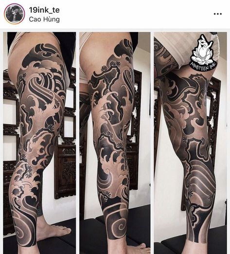 Japanese Hand Tattoos, Japanese Leg Tattoo, Mangas Tattoo, Dragon Tattoo Sketch, Japanese Legs, Traditional Tattoo Inspiration, White Tattoos, Filigree Tattoo, Full Leg Tattoos