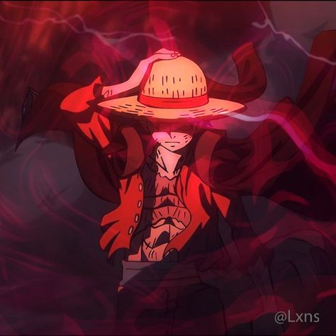 One Piece Dp Icon, Luffy Red Aesthetic, Luffy Aesthetic Pfp, Luffy Red Wallpaper, Luffy Dp, One Piece Red Aesthetic, Luffy Pfp Aesthetic, Red Anime Characters, Red And Blue Pfp