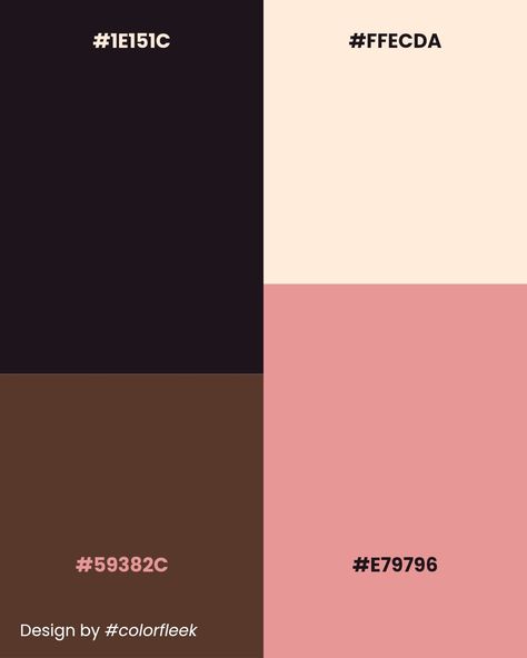 Warm Color Palette For Brands,  Website and Social Media Brown Pink Color Palette, Pink And Brown Color Palette, Color Palette For Brand, Charcoal Color Palette, Warm Color Palette, Space Project, Website Color Palette, Black Color Palette, Grey Palette