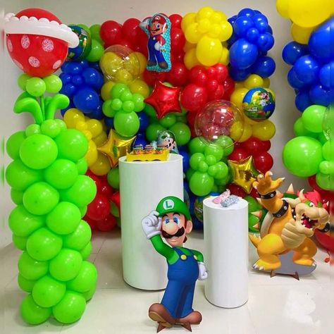 Mario Balloons, Mario Ideas, Bro Birthday, Space Theme Party, Princesa Peach, Balloon Ideas, Mario Bros., Mario Party, Space Theme