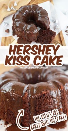 Hersheys Kiss Cookies, Hershey Kisses Recipes, Hershey Bar Cakes, Hershey Cake, Hersheys Chocolate Cake Recipe, Hershey Chocolate Cakes, Hershey Recipes, Perfect Chocolate Cake, Decadent Chocolate Desserts