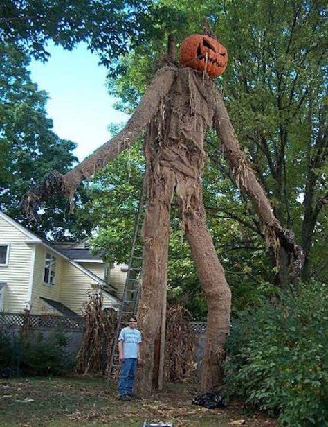 13 Halloween Decorations That Got Way Too Real Cheap Halloween Diy, Diy Halloween Dekoration, Scary Scarecrow, Diy Scarecrow, Cheap Diy Halloween Decorations, Scary Halloween Decorations Outdoor, Photo Halloween, Halloween Scarecrow, Creepy Halloween Decorations