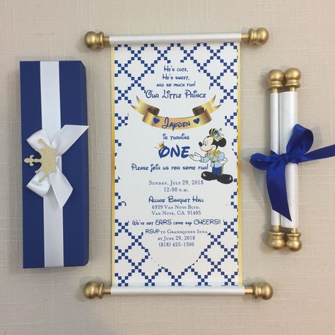 Royal Prince Birthday Theme, Prince Invitation, Prince Birthday Invitations, Royal Prince Birthday Party, Prince Birthday Theme, Royal Birthday Party, Invitation Handmade, Mickey Baby Showers, Mickey First Birthday