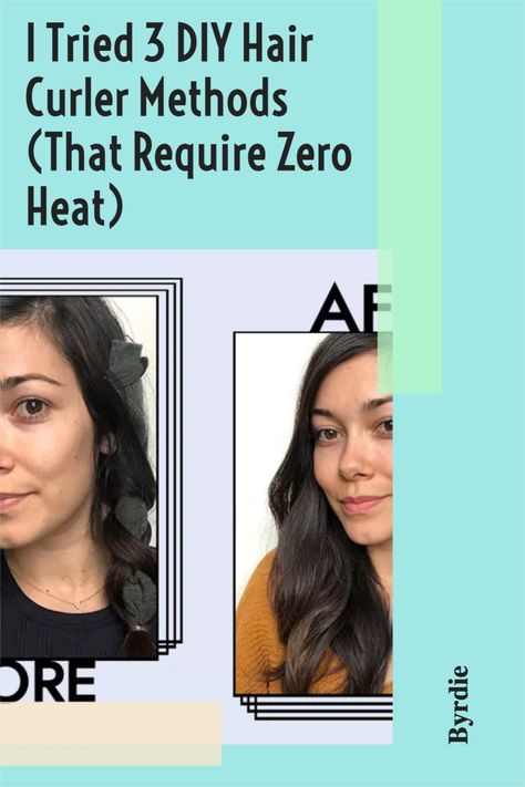 I tried 3 DIY heatless curl methods—here's how it went. I tried 3 of the most popular DIY heatless hair curler methods and ended up with three completely different looks. Inside, discover how to try them yourself. #diyheatlesshaircurlers #heatlesshaircurlers #curlyhair #howtocurlhairwithoutheat Diy Hair Roller, Curl Hair Without Heat, Diy Hair Rollers, Headband Curls, Hair Iron Curls, Diy Curls, Diy Hair Curlers, Heatless Hair, Best Curlers