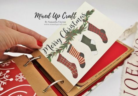 Christmas Mini Album – MIXED UP CRAFT Christmas Photo Album, Christmas Mini Albums, Up Craft, Baby Mini Album, Mini Photo Albums, Mini Album Tutorial, Christmas Journal, Photo Album Diy, Album Diy