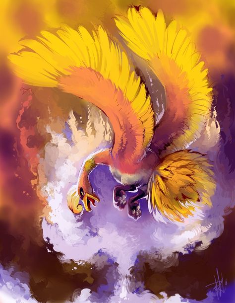 Ho-oh used Sacred Fire by *purplekecleon on deviantART Rayquaza Pokemon, Sacred Fire, Bird Pokemon, Pokemon Painting, Gold Pokemon, Pokémon Master, All Pokemon, Pokemon Fan Art, My Pokemon