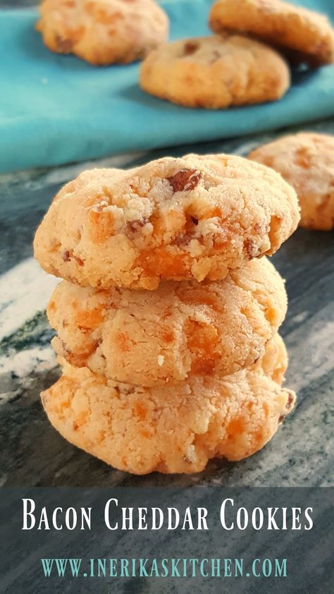 Cheddar Cookies, Savoury Cookies, Appetizers Savory, Low Carb Ideas, Savory Cookies, Bacon Cookies, Savoury Pies, Keto Bacon, Savory Treats