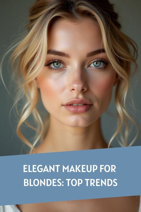 Elegant Makeup for Blondes: Top Trends Bridesmaid Makeup Blonde Hair Blue Eyes, Hair And Make Up For Gala Night, Makeup Look For Blondes, Makeup Fair Skin Blue Eyes, Makeup For Fair Skin Blue Eyes, Makeup For Blondes With Blue Eyes, Formal Makeup For Green Eyes, Holiday Makeup Looks Christmas, Makeup For Fair Skin