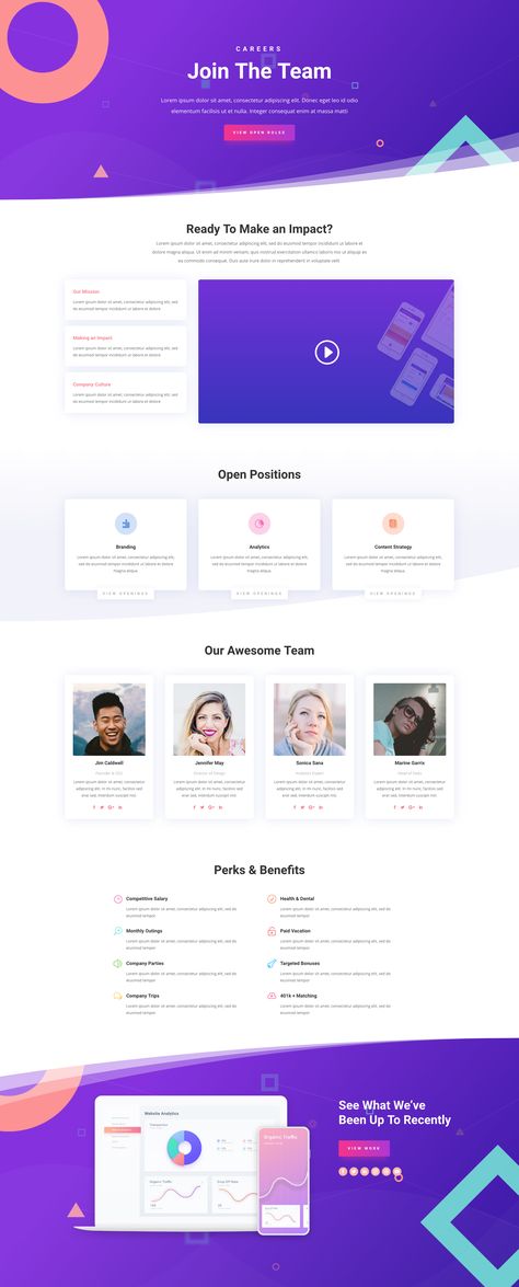 Digital marketing careers page Gradient Inspiration, Mise En Page Web, Bright Gradient, Corporate Website Design, Beautiful Web Design, What Is Fashion Designing, Web Design Websites, Web Design Quotes, Template Wordpress