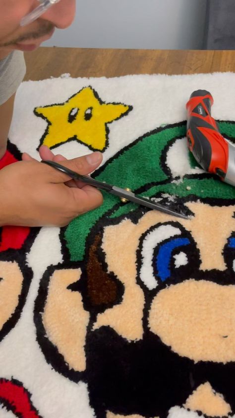 @ralph_rugs on Instagram: "This one took longer than expected because you know, work and all and this is just a side hustle and also a hobbie. #marioandluigi #rug #tufting #supermariobros" Rug Tufting, Mario And Luigi, Super Mario Bros, Tufted Rug, Mario Bros, Side Hustle, Super Mario, Mario, Snoopy