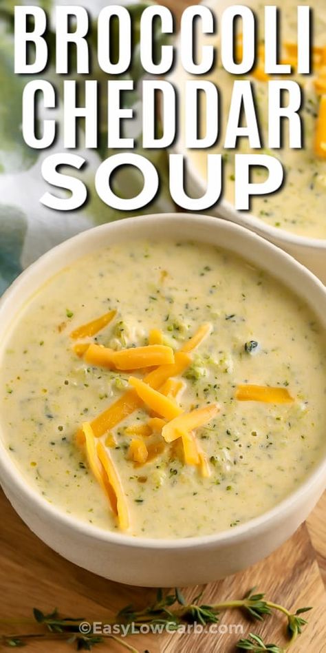 Low Carb Homemade Broccoli Cheddar Soup Homemade Broccoli Cheddar Soup, Easy Broccoli Cheddar Soup, Broccoli Cheddar Soup Recipe, Cheddar Soup Recipe, Hamburger Soup, Broccoli Soup, Broccoli Cheese Soup, Broccoli Cheddar Soup, Cheddar Soup