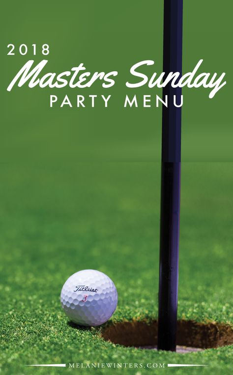 Menu For Masters Party, The Masters Party Food, Golf Menu Design, Masters Viewing Party, Pulled Pork Menu, Masters Menu Golf, Golf Charity Event, Golf Fundraiser, Golf Theme Party