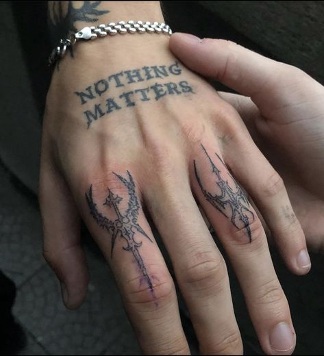 WINTER | tattoo work by gate.68 Finger Tattoo Men Ideas, Fingers Tattoo Men, Tattoo Finger Men, Skull Finger Tattoo, Sigil Tattoo, Hand Tats, Inspiration Tattoos, Tattoo Care, Hand Tattoos For Guys