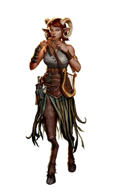 Female Satyr Fey - Pathfinder 2E PFRPG DND D&D 3.5 5E 5th ed d20 fantasy Satyr Bard, Award Winner