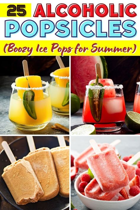 Mojito Popsicle, Boozy Pops, Margarita Popsicles, Boozy Ice Pops, Alcoholic Popsicles, Boozy Popsicles, Ice Pop Recipes, Alcohol Drink Recipes, Ice Pops