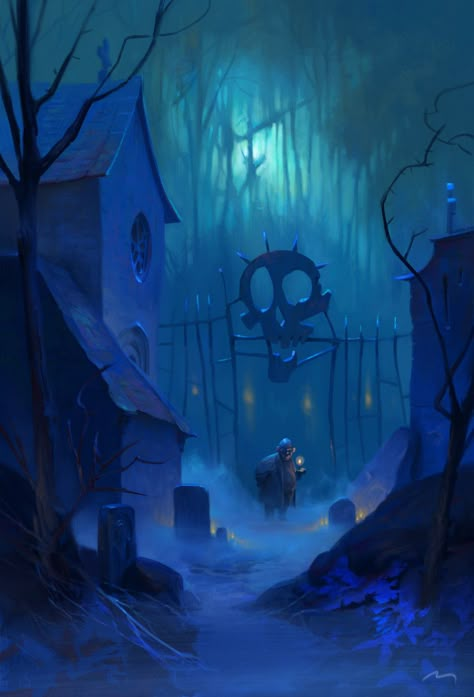 ArtStation - Keeper, Mauro Belfiore Mauro Belfiore, Halloween Artwork, Splash Art, Odaiba, Game Concept Art, Pinturas Disney, Animation Background, Environment Design, Environment Concept Art