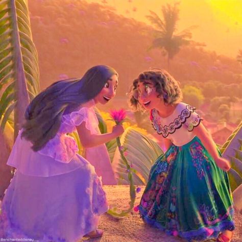 Brother And Sister Characters, Mirabel And Isabela, Madrigal Sisters, Iconic Duos, Isabela Madrigal, Sonic 2, Flower Princess, Big Magic, Disney Descendants