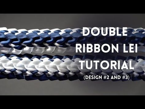 Double Ribbon Lei Tutorial with 4 Ribbons🎓 (Designs 2 & 3) - YouTube Double Ribbon Lei, Ribbon Lei Tutorial, Lei Tutorial, Graduation Leis Diy Ribbons, Graduation Leis Diy, Ribbon Lei, Graduation Leis, Senior Night, Homecoming Mums