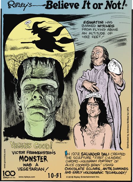 Ripley Believe It Or Not, Victor Frankenstein, Boris Karloff, Ghost Hunters, Afraid Of The Dark, October 31, Comic Strip, Amsterdam, Pop Culture