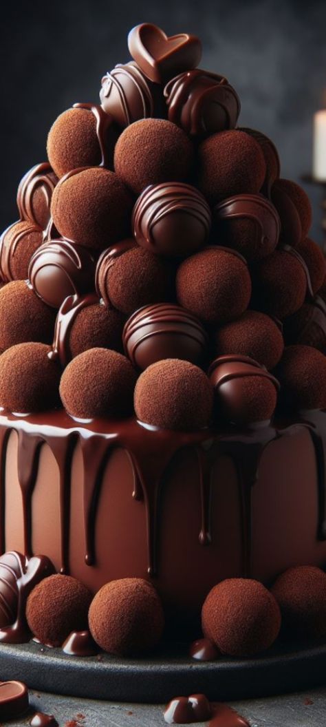 Choco Truffle Cake, Choco Truffle, Truffle Cake, Chocolate Art, Cake Truffles, Easy Cake Decorating, Decadent Cakes, Chocolate Decorations, Air Fryer Recipes Healthy