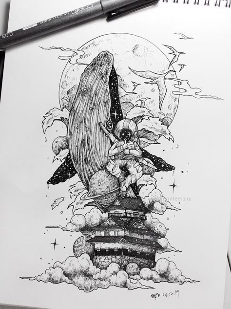 Whale Tattoos, Instagram Illustration, Black And White Illustrations, Whale Art, Unique Drawings, Sell My Art, Desenho Tattoo, Amazing Drawings, Pencil Art Drawings