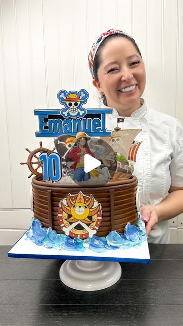 One Piece Torte, One Piece Cake Design, One Piece Birthday Cake, Bolo One Piece, One Piece Cake, Nyc Birthday, One Piece Birthdays, October 19, Kit Kat