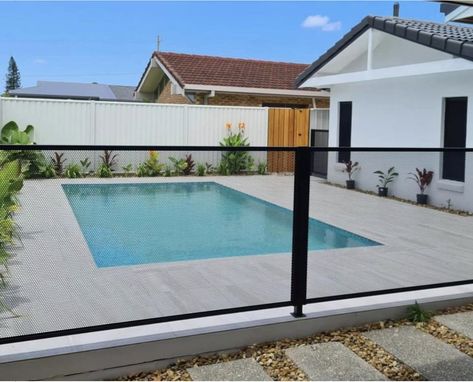 Pool Perf, Australian Pool, Pool Fencing Landscaping, Mesh Pool Fence, Fence Types, Fence Around Pool, Fences Ideas, Pool Fences, Fencing Panels