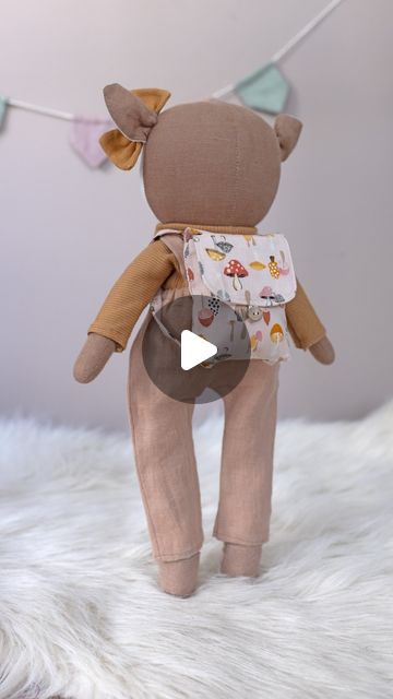 Mushroom Fabric, Deer Doll, Doll Sewing Patterns, A Deer, Easy Sewing Patterns, Sewing For Kids, Fall Vibes, Dolls Handmade, Easy Sewing