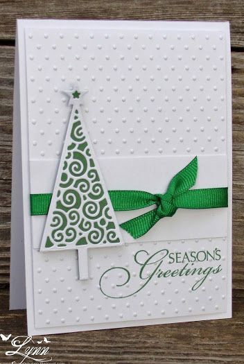 Creative Crafts by Lynn: August 2013 Handmade Christmas Card Ideas, Christmas Card Ideas, Handmade Christmas Card, Christmas Card Inspiration, Homemade Christmas Cards, Christmas Tree Cards, Tree Cards, Diy Christmas Cards, Season's Greetings