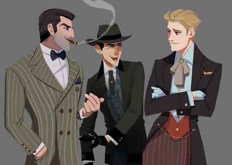 Victorian Detective Outfit, Victorian Fanart, 1930 Character Design, Time Princess Game Fanart, Time Princess Fanart, 1920s Character Design, Vittorio Puzo, Detective Character Design, Historical Fanart