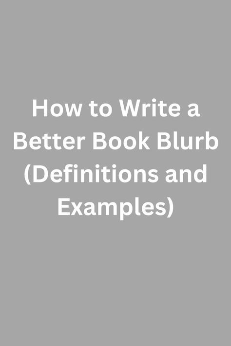 In this article, we explain how to write better, more engaging book blurbs for Fiction & Nonfiction books. #FictionBook #BlurbFormula #bookcover #bookcoverdesign #bookcovers #bookcoverart #ebookcover #ebookcovers #bookcoverartwork #bookcoverartist #bookcoverdesigner #ebookcoverdesign #ebookcoverdesigner #ebookcoverart #author #amwriting #amdesigning #selfpublishing #writer #communityofwriters #indieauthors #writers #selfpub #indiepub #Betterblurb How To Write Better, Write Better, Ebook Cover Design, Book Cover Artwork, Fiction And Nonfiction, Cool Writing, Ebook Cover, Book Cover Art, Self Publishing