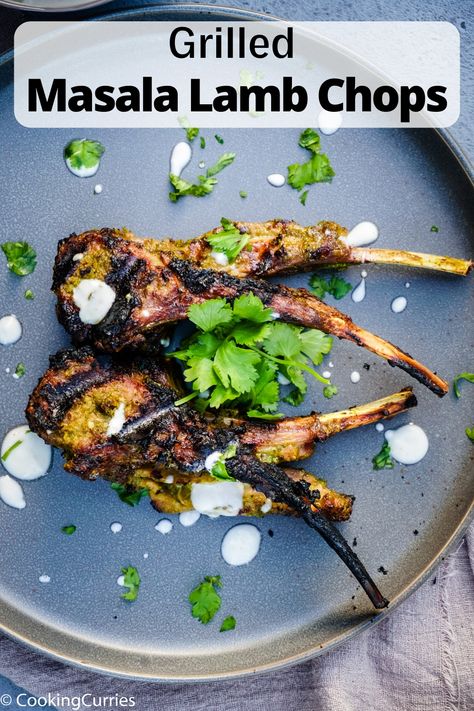 Greek Yogurt Marinade, Lamb Chops Marinade, Grilled Paneer, Bbq Lamb, Yogurt Marinade, Cooking Curry, Grilled Lamb Chops, Lamb Chop Recipes, Grilled Lamb