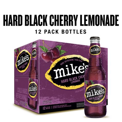 Mike's Hard Black Cherry Lemonade 12Pk We started the Mike’s Hard Lemonade Company with the single aim of creating the most refreshing & amazing tasting beverages. Every bottle of Mike’s is bursting with flavor and with each blend of lemon and fruit flavors, we like to think we’ve captured a little bit of sunshine in a bottle! For more information about our beverages, please visit mikeshard.com. Thank you for choosing Mike’s and cheers to drinking on the bright side! – Mike | Mike's Hard Black Cherry Lemonade 12Pk At Hy-Vee Mikes Hard, Hard Lemonade, Cherry Lemonade, On The Bright Side, Online Grocery Shopping, Grocery Online, Bright Side, Black Cherry, Fruit Flavored