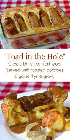 Potatoes And Gravy, British Cooking, Toad In The Hole, British Dishes, Scottish Recipes, Yorkshire Pudding, Roast Potatoes, English Food, Irish Recipes