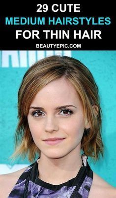 Haircuts For Thinning Hair Over 50, Feminine Haircuts, Girls Haircut, Cute Medium Length Hairstyles, Medium Fine Hair, Fine Hair Cuts, Emma Bunton, Low Maintenance Haircut, Fine Straight Hair