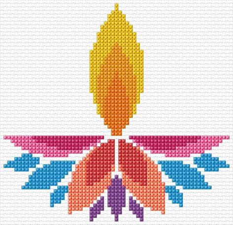 Diwali Cross Stitch Patterns, Diwali Embroidery, Cross Stitch Calculator, Diwali Diya, Diwali Decor, Cross Stitch Fabric, Online Pattern, Diwali Decorations, Happy Diwali