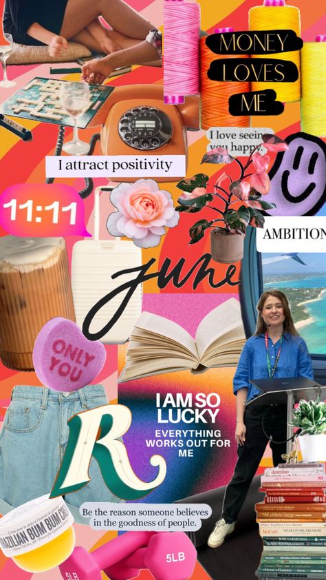 June Vision Board #visionboard #summergoals June Vision Board, June Aesthetic, Aesthetic Vision Board, Summer Goals, Vision Boards, Brand Building, I Am Happy, Connect With People, Your Aesthetic